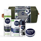 Nivea Men Sensitive Elegance zestaw łagodząca pianka do golenia 200ml + łagodzący balsam po goleniu 100ml + krem uniwersalny 75ml + antyperspirant roll-on 50ml + kosmetyczka