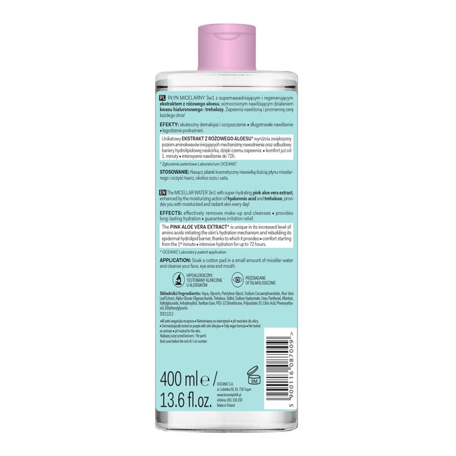 AA Aloes Pink płyn micelarny 3w1 400ml