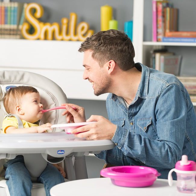 Chicco Miękkie łyżeczki silikonowe 6m+ Różowe 2szt.