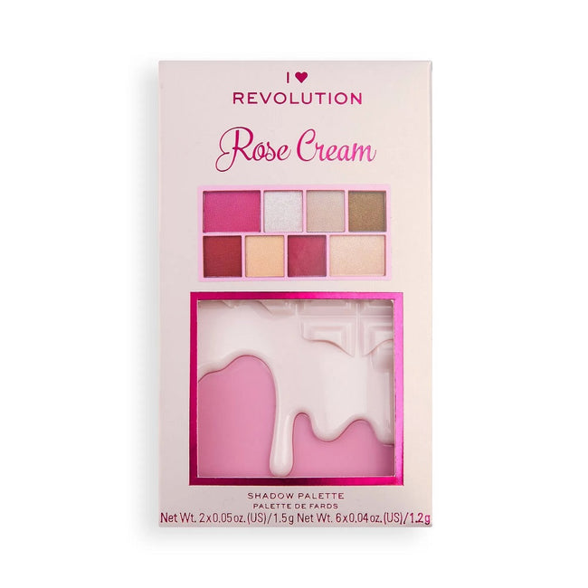 Makeup Revolution I Heart Revolution Mini Chocolate Eyeshadow Palette mini paletka cieni do powiek Rose Cream 10.2g