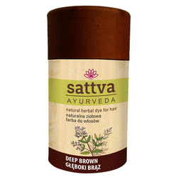 Sattva Natural Herbal Dye for Hair naturalna ziołowa farba do włosów Deep Brown 150g