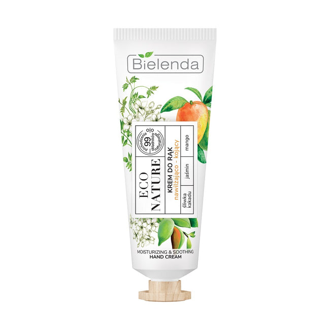 Bielenda Eco Nature krem do rąk nawilżająco-kojący Śliwka Kakadu & Jaśmin & Mango 50ml