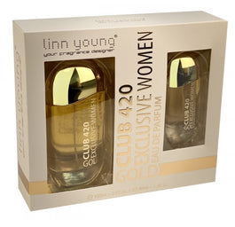 Linn Young Club 420 Gold Exclusive Women zestaw woda perfumowana spray 100ml + woda perfumowana spray 30ml
