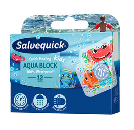 Salvequick Aqua Block Kids wodoodporne plastry dla dzieci 12szt.