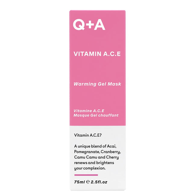 Q+A Vitamin A,C,E Warming Gel Mask rozgrzewająca maska do twarzy z witaminami 75ml