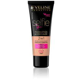 Eveline Cosmetics Selfie Time Foundation & Concealer kryjąco-nawilżający pokład i korektor 02 Ivory 30ml