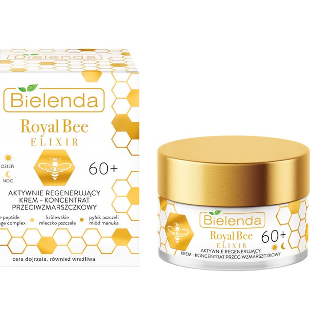 Bielenda Royal Bee Elixir 60+ aktywnie regenerujący krem-koncentrat przeciwzmarszczkowy na dzień i noc 50ml