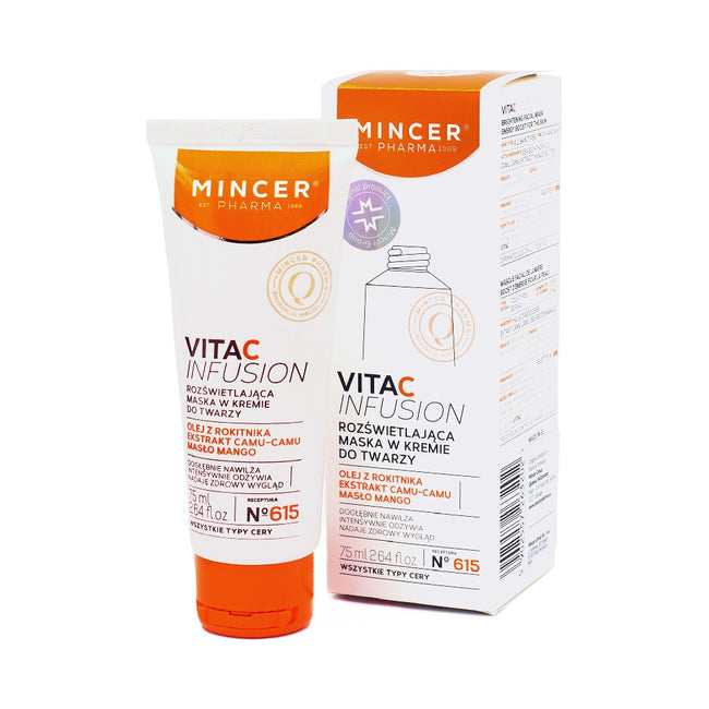 Mincer Pharma Vita C Infusion rozświetlająca maska w kremie do twarzy  No.615 75ml