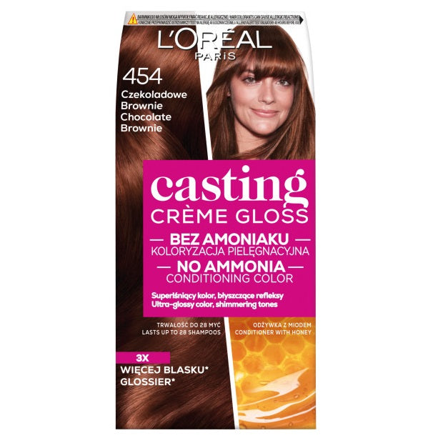 L'Oreal Paris Casting Creme Gloss farba do włosów 454 Czekoladowe Brownie