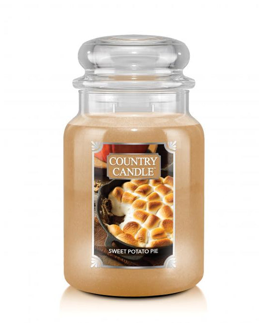 Country Candle Duża świeca zapachowa z dwoma knotami Sweet Potato Pie 680g