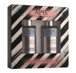 APIS Who's the Boss zestaw energizujący żel do mycia ciała 3w1 300ml + energizujący krem do ciała i dłoni 300ml