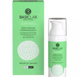 BasicLab Complementis lekka emulsja normalizująca z 3% kompleksu komórek macierzystych z noni i 1% glicyryzyny Redukcja i Balans 50ml