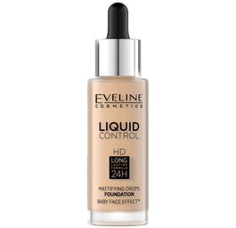 Eveline Cosmetics Liquid Control HD Long Lasting Formula 24H podkład do twarzy z dropperem 011 Natural 32ml