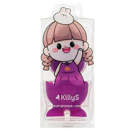 KillyS Tamagotchi Girl gąbeczka do makijażu ze stojakiem Violet 1szt,