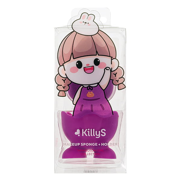 KillyS Tamagotchi Girl gąbeczka do makijażu ze stojakiem Violet 1szt,