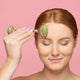 Fluff Roller do masażu twarzy Zielony Jadeit