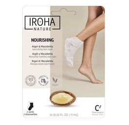 IROHA nature Nourishing Foot Mask odżywcza maseczka do stóp w formie skarpet Argan & Macadamia 2x9ml