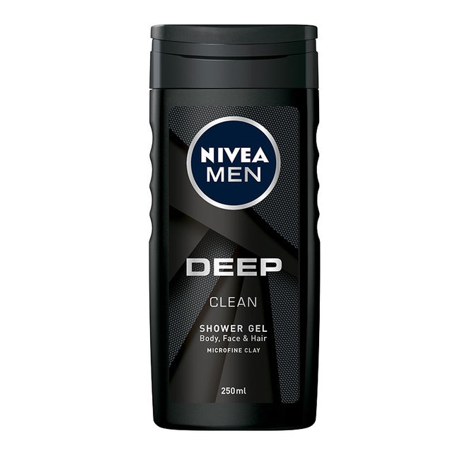 Nivea Football Box zestaw Deep żel pod prysznic 3w1 250ml + Deep antybakteryjna woda po goleniu 100ml + Men Creme krem do ciała i twarzy 75ml + Deep antyperspirant w kulce 50ml