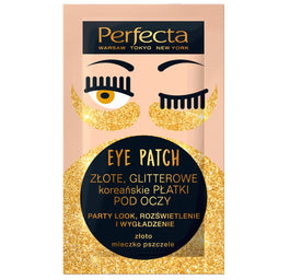 Perfecta Eye Patch złote glitterowe koreańskie płatki pod oczy 2szt.