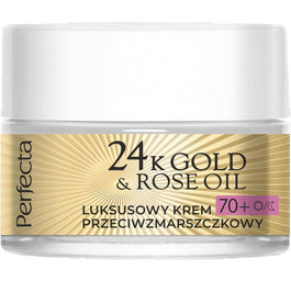 Perfecta 24K Gold & Rose Oil luksusowy krem przeciwzmarszczkowy na dzień i na noc 70+ 50ml