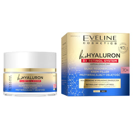 Eveline Cosmetics BioHyaluron 3 x Retinol silnie regenerujący krem-filler przywracający objętość 70+ 50ml