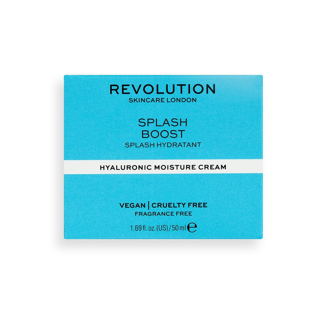 Revolution Skincare Splash Boost Hyaluronic Moisture Cream intensywnie nawilżający krem z kwasem hialuronowym 50ml