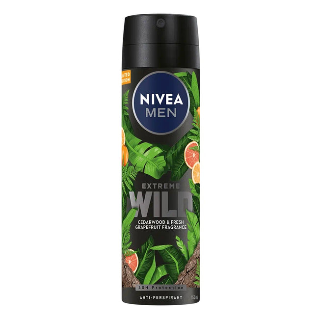 Nivea Men Extreme Wild antyperspirant w spray'u Cedar Wood 150ml
