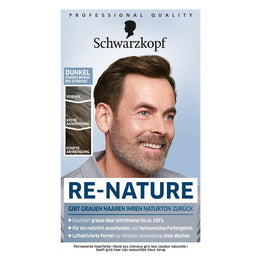 Schwarzkopf Re-Nature Men krem niwelujący siwe włosy Ciemny