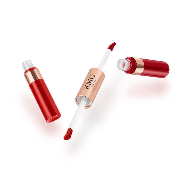 KIKO Milano Matte & Shiny Duo Liquid Lip Colour pomadka w płynie o podwójnym wykończeniu 05 Red Or Red 7ml