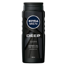 Nivea Men Deep Clean żel pod pod prysznic do ciała twarzy i włosów 500ml