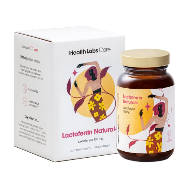 HealthLabs Lactoferrin Natural+ laktoferyna 150mg 30 kapsułek