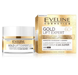 Eveline Cosmetics Gold Lift Expert 60+ luksusowy odmładzający krem-serum z 24k złotem dzień/noc 50ml