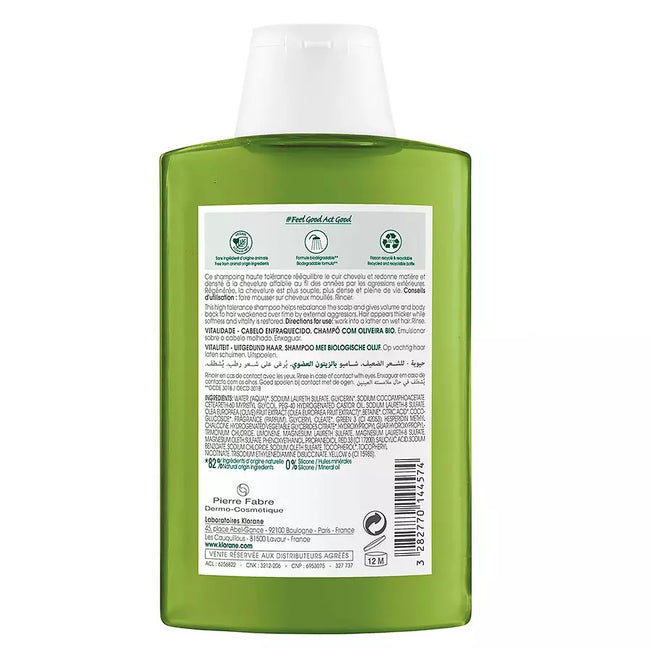 Klorane Vitality Shampoo szampon do włosów osłabionych 200ml