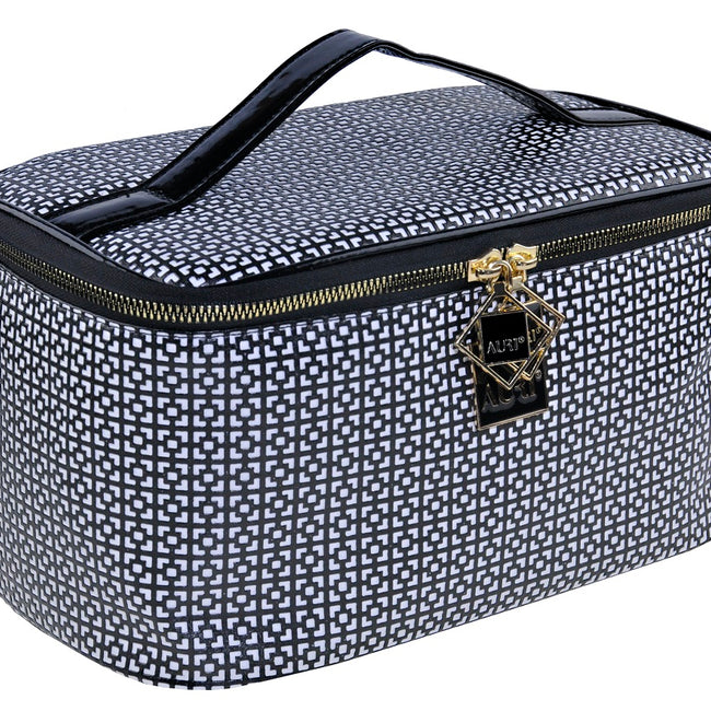 Auri Simple Black & White kuferek kosmetyczny średni