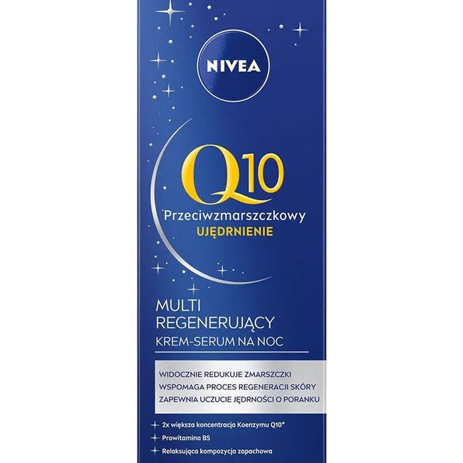 Nivea Q10 Ujędrnienie przeciwzmarszczkowy multi regenerujący krem-serum na noc 30ml