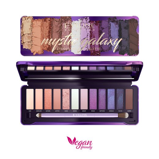 Eveline Cosmetics Mystic Galaxy Eyeshadow Palette paleta 12 cieni do powiek 12g