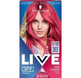 Schwarzkopf Live Colour + Lift rozjaśniająca i koloryzująca farba do włosów L77 Pink Passion