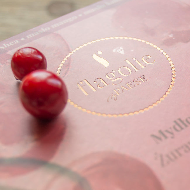 Flagolie Mydło wegańskie w kostce Żurawina 90g