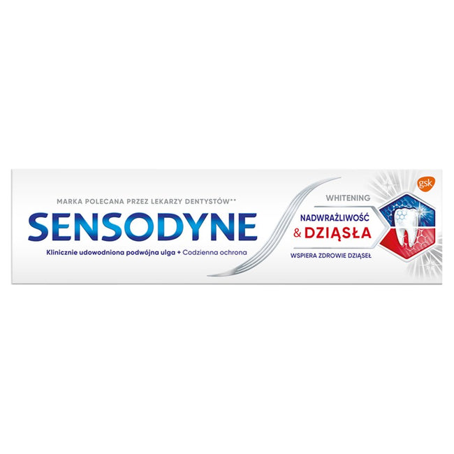 Sensodyne Nadwrażliwość & Dziąsła Whitening pasta do zębów z fluorkiem 75ml