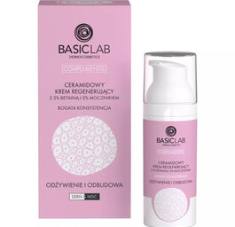 BasicLab Complementis ceramidowy krem regenerujący o bogatej konsystencji z 5% betainą i 3% mocznikiem Odżywienie i Odbudowa 50ml