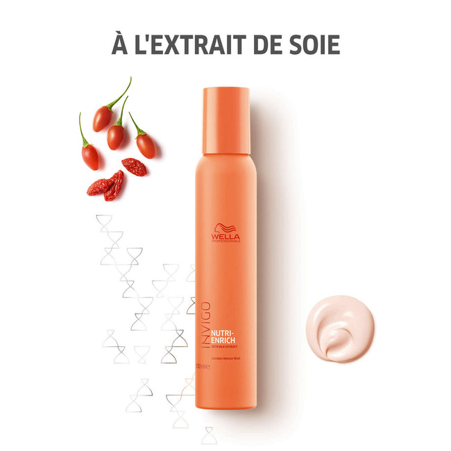 Wella Professionals Invigo Nutri-Enrich Luscious Mousse Mask ekspresowa maska do włosów w piance z ekstraktem z jedwabiu 150ml