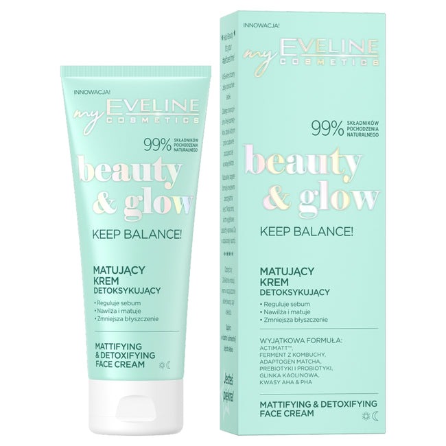 Eveline Cosmetics Beauty & Glow matujący krem detoksykujący 75ml