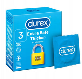 Durex Durex prezerwatywy Extra Safe 3 szt grubsze nawilżane