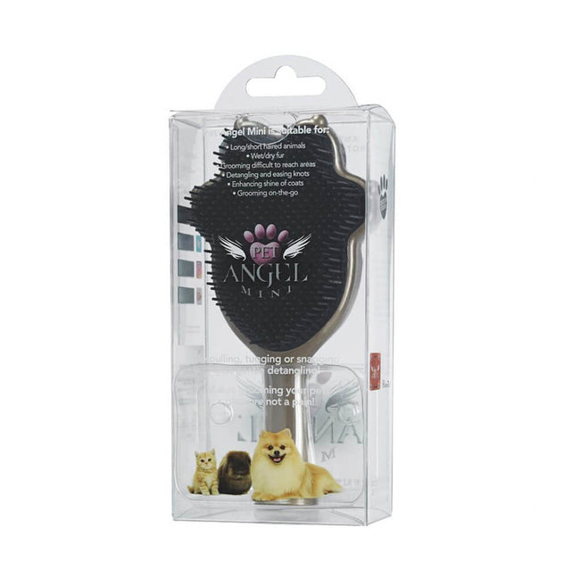 Tangle Angel Pet Mini mała szczotka dla zwierząt Brązowa