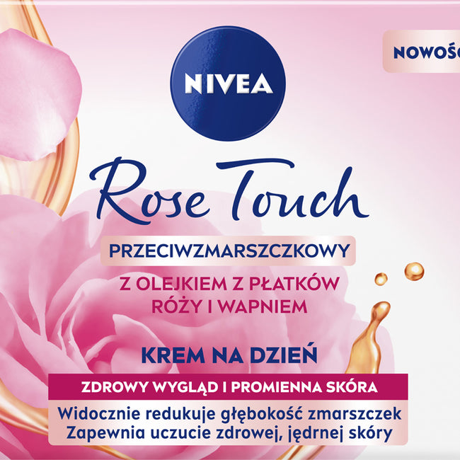Nivea Rose Elegance zestaw przeciwzmarszkowy krem na dzień 50ml + przeciwzmarszczkowy krem na noc 50ml + kosmetyczka