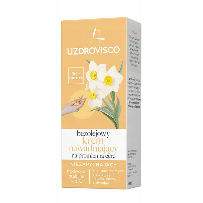 UZDROVISCO Bezolejowy krem nawadniający na promienną cerę 50ml