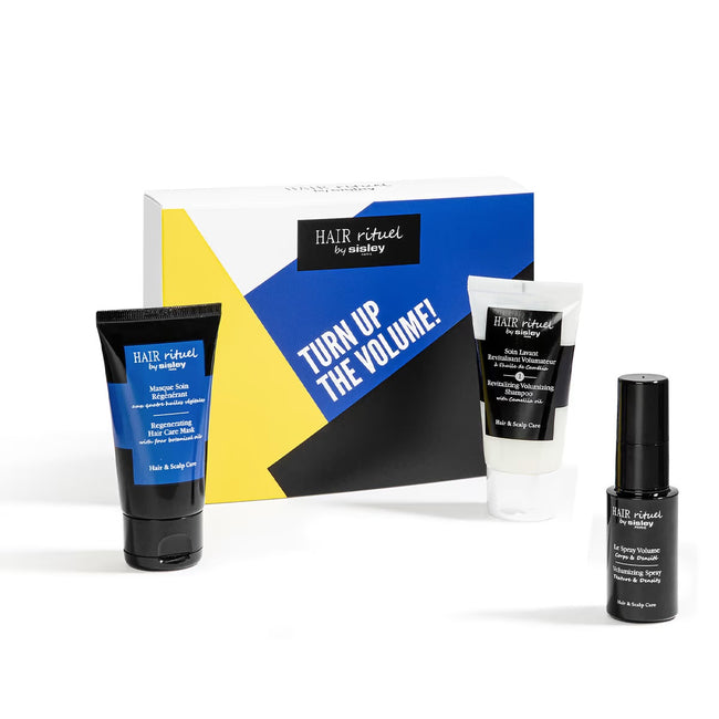 Sisley Hair Rituel Turn Up The Volume Kit zestaw rewitalizujący szampon do włosów 50ml + regenerująca maska do włosów 50ml + spray do włosów nadający objętości 30ml