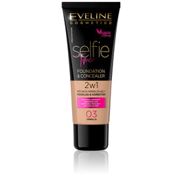 Eveline Cosmetics Selfie Time Foundation & Concealer kryjąco-nawilżający pokład i korektor 03 Vanilla 30ml
