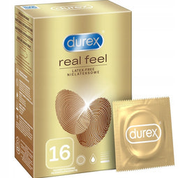 Durex Durex prezerwatywy bez lateksu Real Feel 16 szt bezlateksowe