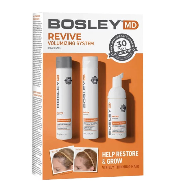 BosleyMD Revive zestaw szampon do włosów 150ml + odżywka do włosów 150ml + pianka bez spłukiwania 100ml